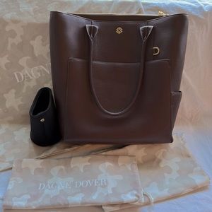 Dagne Dover Charlie Tote Oxblood Leather Perfect Condition